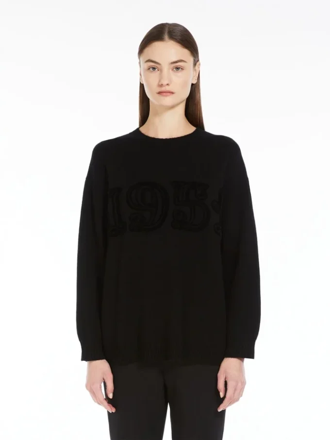Wool and cashmere jumper, black Wool and cashmere jumper, black