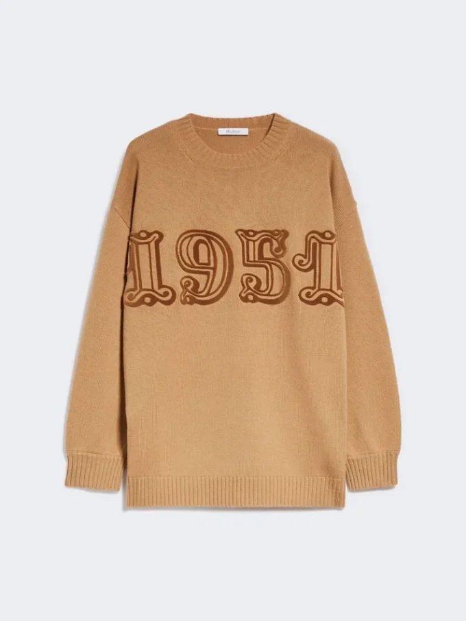 Wool and cashmere jumper, camel