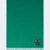Wool and cashmere stole, emerald