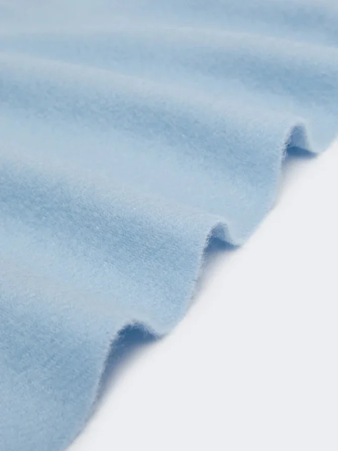 Wool and cashmere stole, light blue
