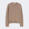 Wool and cashmere sweater with patch detail, camel
