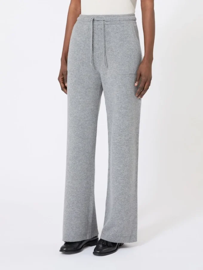 Wool and cashmere trousers, medium grey
