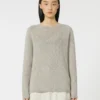 Wool and cashmere yarn sweater, beige