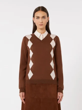 Wool and silk sweater, chocolate