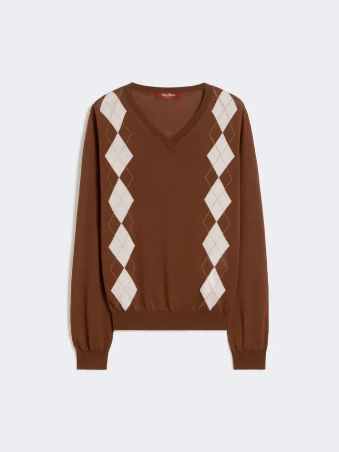 Wool and silk sweater, chocolate