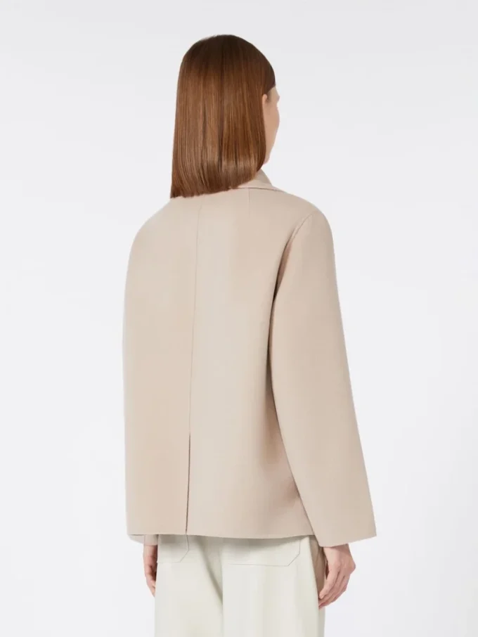 Wool broadcloth jacket, beige pink