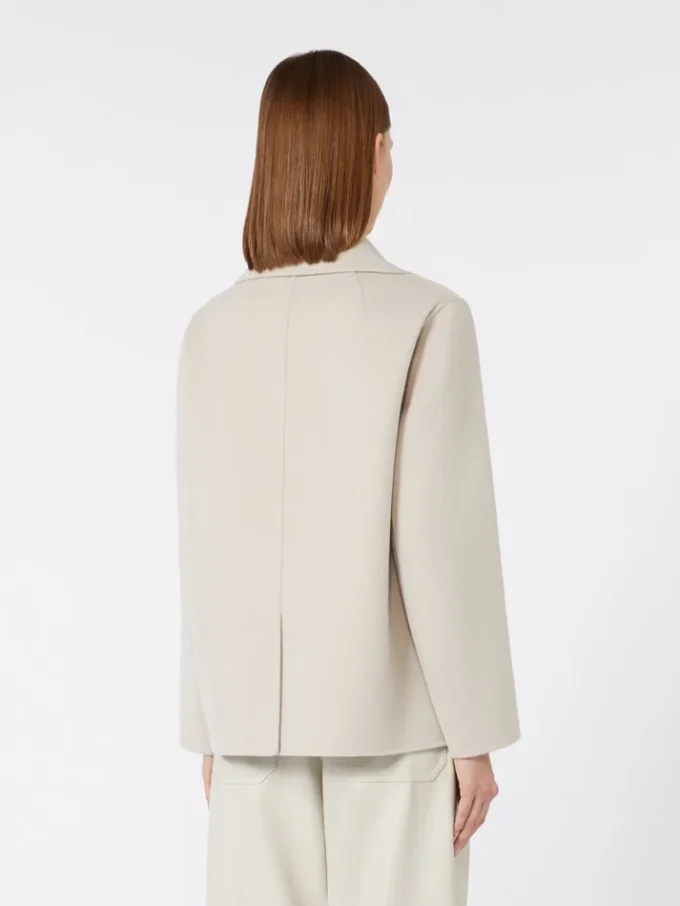 Wool broadcloth jacket, sand