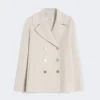 Wool broadcloth jacket, sand