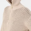 Wool, cashmere and lurex sweater, albino