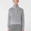Wool, cashmere and lurex sweater, light grey Wool, cashmere and lurex sweater, light grey