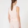Wool crepe gilet, pink