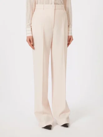 Wool crepe trousers, pink