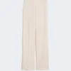 Wool crepe trousers, pink
