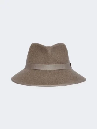 Wool felt hat, beige