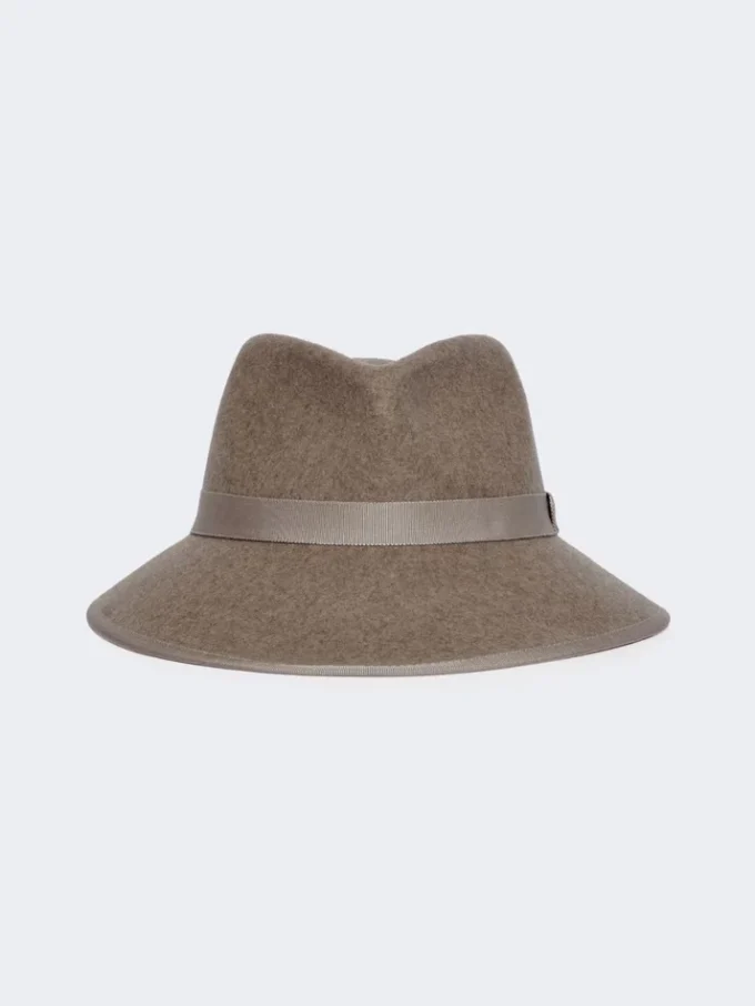 Wool felt hat, beige