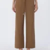 Wool gabardine trousers, camel