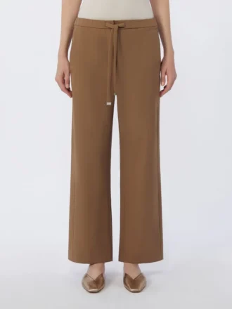 Wool gabardine trousers, camel
