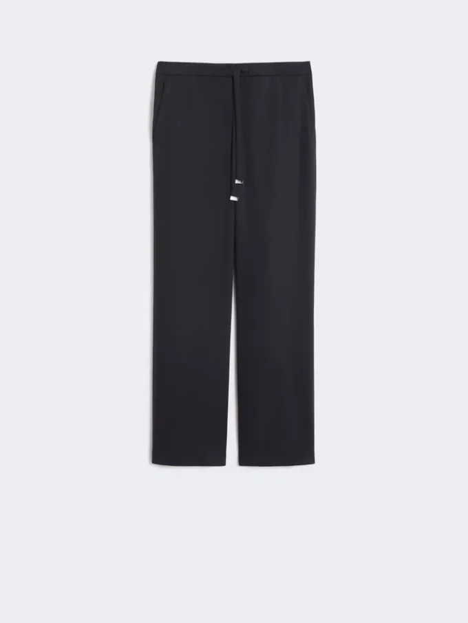 Wool gabardine trousers, ultramarine