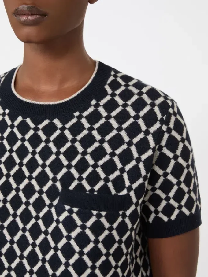 Wool jacquard jumper, ultramarine