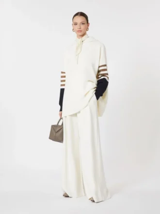 Wool-knit oversized jumper, ivory