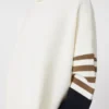 Wool-knit oversized jumper, ivory