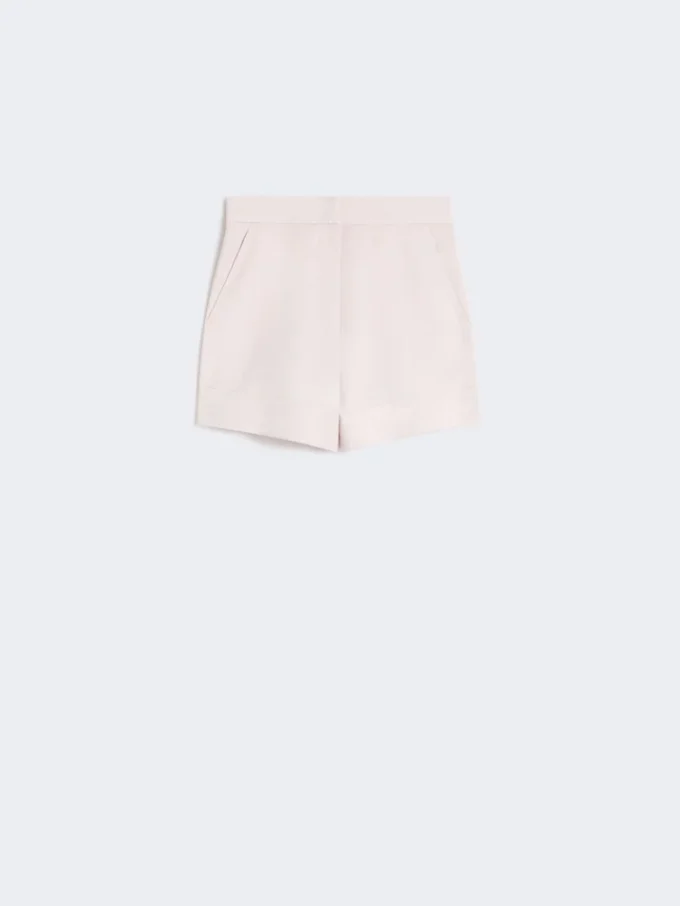 Wool, mohair and silk canvas shorts, beige pink Wool, mohair and silk canvas shorts, beige pink