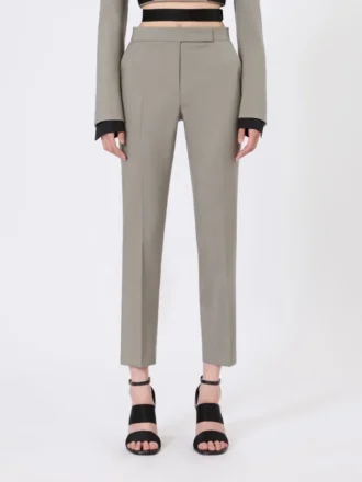 Wool, mohair and silk slim-fit trousers, medium grey