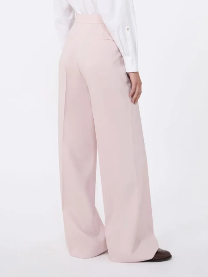 Wool, mohair and silk trousers, beige pink