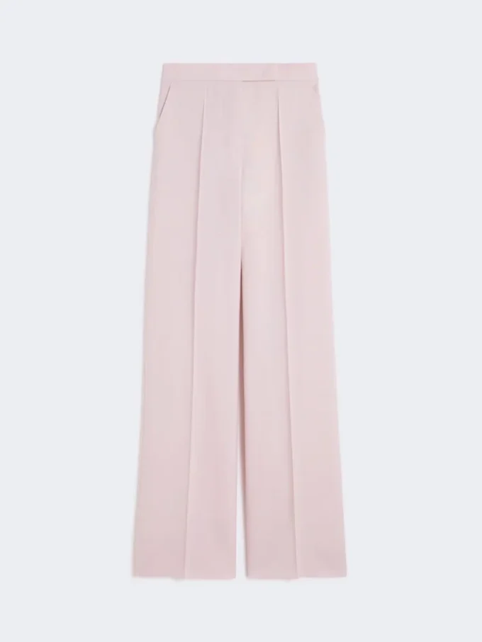 Wool, mohair and silk trousers, beige pink