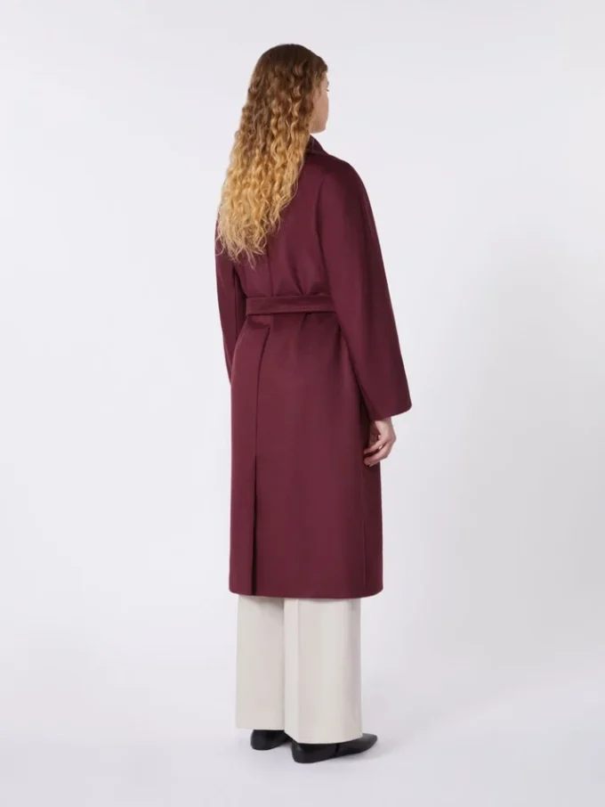 Wool robe coat, bordeaux