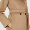 Wool robe coat, camel