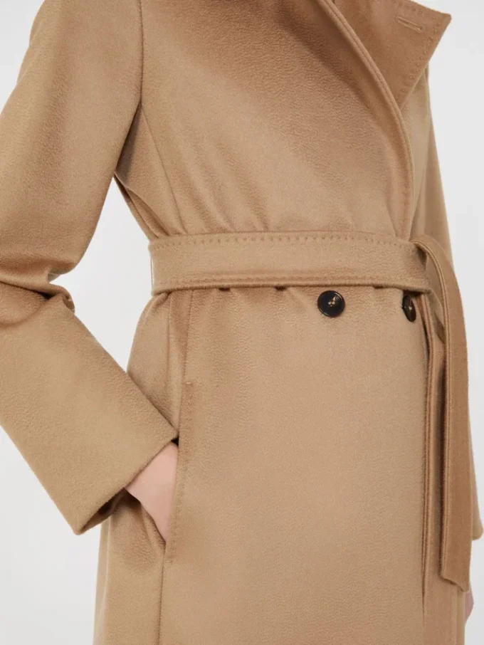 Wool robe coat, camel
