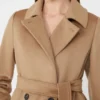 Wool robe coat, camel