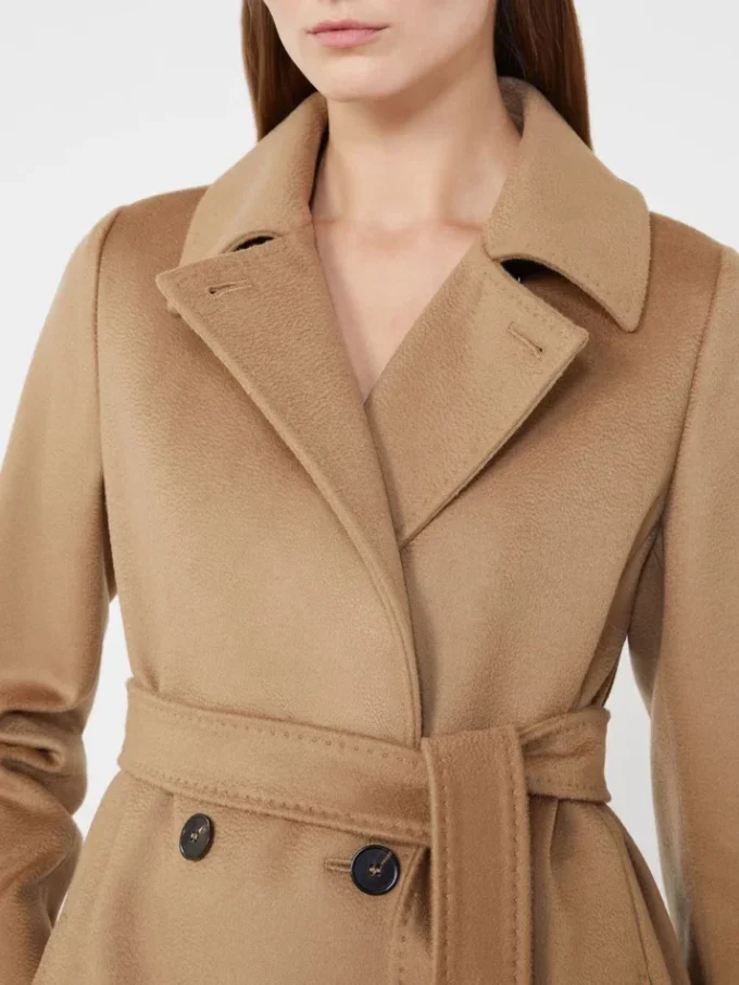 Wool robe coat, camel