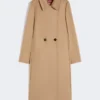 Wool robe coat, camel