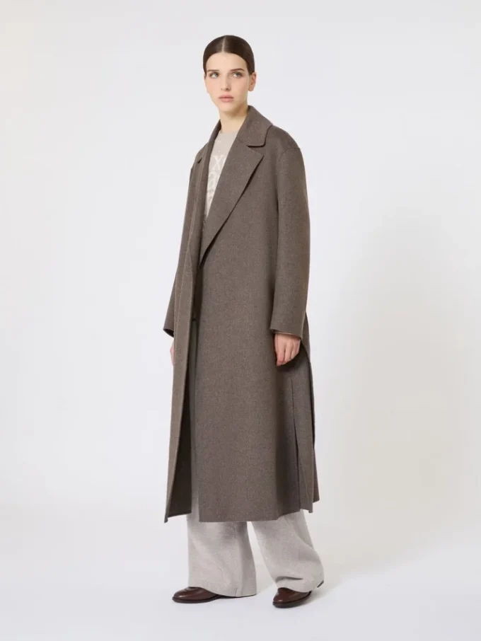 Wool robe coat, mud Wool robe coat, mud