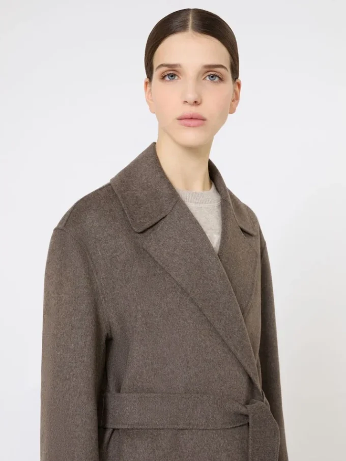 Wool robe coat, mud Wool robe coat, mud