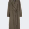 Wool robe coat, mud Wool robe coat, mud