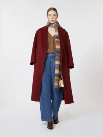 Wool robe coat, raspberry