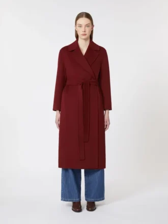 Wool robe coat, raspberry