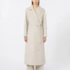 Wool robe coat, sand