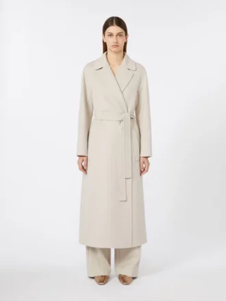 Wool robe coat, sand
