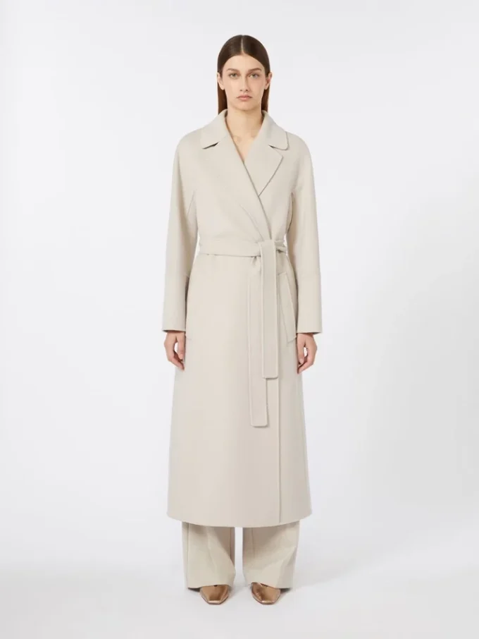 Wool robe coat, sand