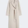 Wool robe coat, sand