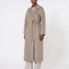 Wool robe coat, turtledove