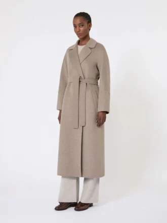 Wool robe coat, turtledove