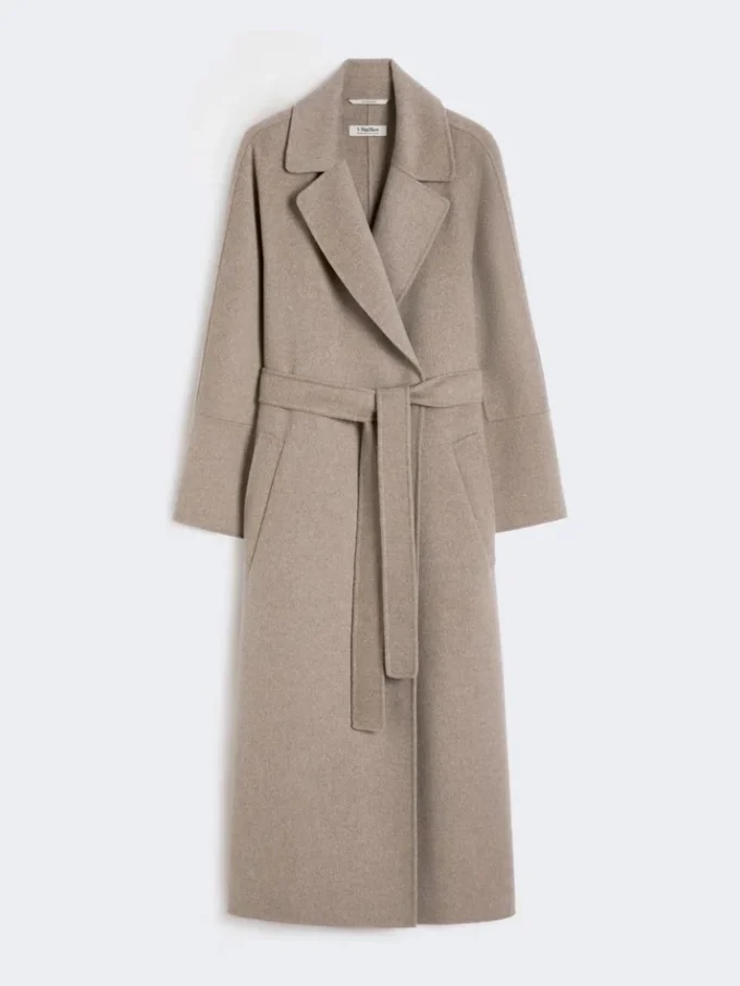 Wool robe coat, turtledove