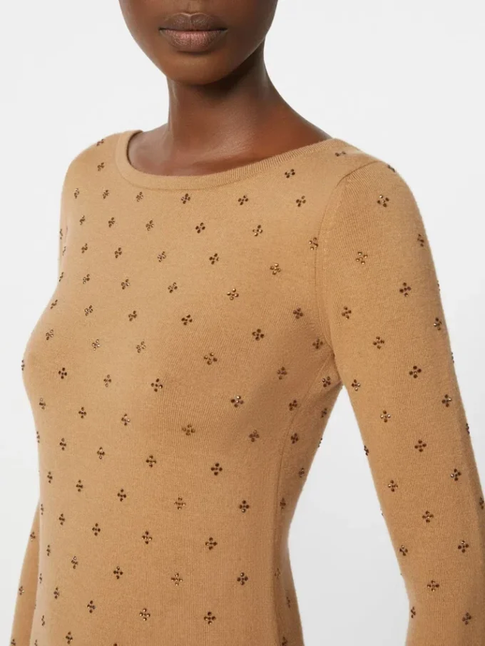 Wool yarn dress, skin dore