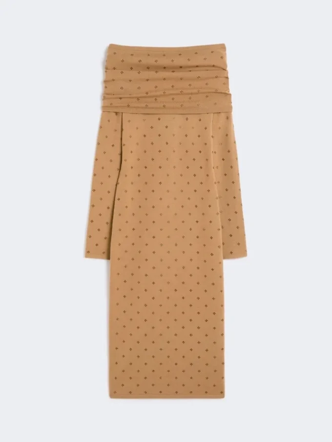 Wool yarn dress, skin dore