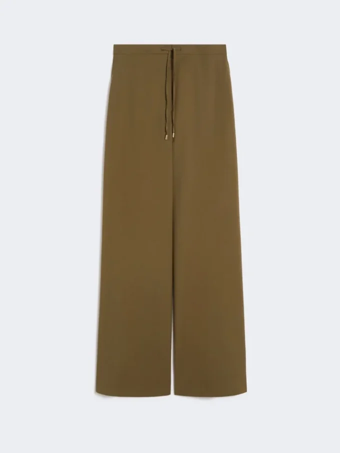 Woollen cloth joggers, kaki